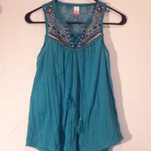 Flowly Blue Sleeveless Shirt